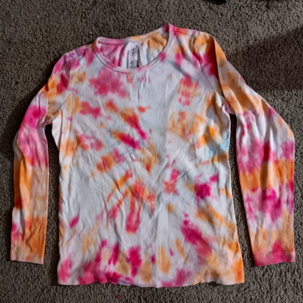 St John's Bay tye dye long sleeve shirt women's size small